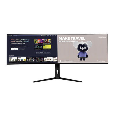 Monitor da gioco curvo a 49 pollici 5120*1440 144hz per PC da gioco con schermo super ampio