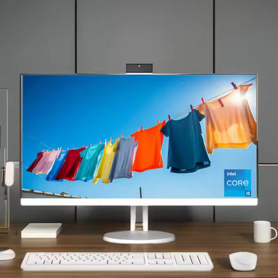 PC OEM All-In-One, Display FHD da 23,8 pollici, Intel Core I3/I5/I7, 16 GB di RAM, SSD da 1 TB, Webcam, WiFi, Window10, Home/Business, Bianco