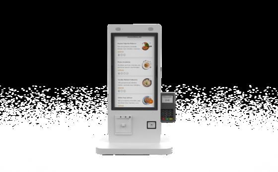 Chiosco di pagamento self-service interattivo da 21,5 pollici Chiosco con touchscreen automatico Macchina self-ordering per ristoranti